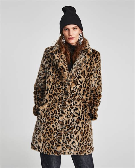 leopard fur print|leopard print jacket zara.